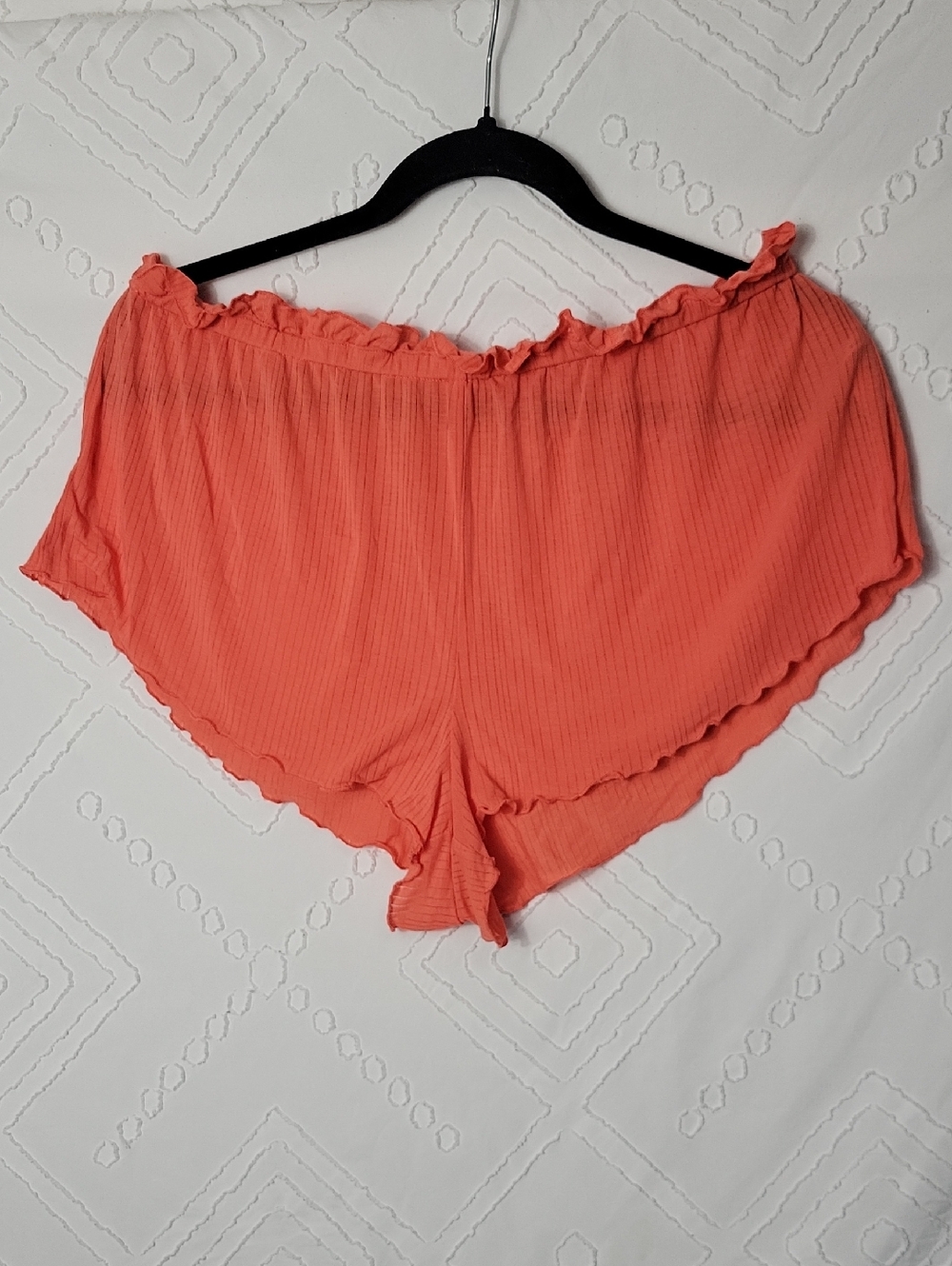 Anthropologie Coral Ruffle-Trim Off-Shoulder Top